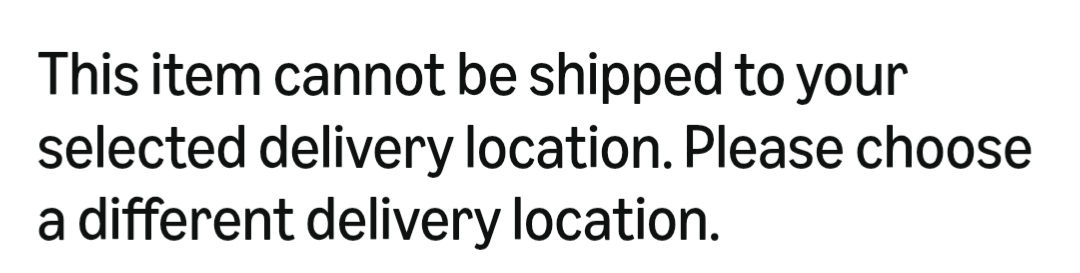 Amazon som ikke vil sende til meg